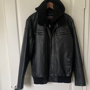 GUESS Men's Black Bomber Jacket
